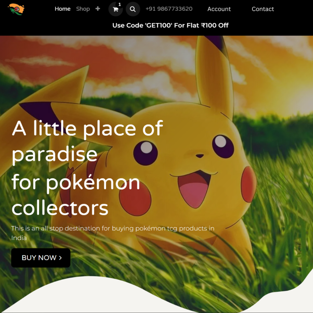 Pokémon-themed collectors website layout - PromIQ