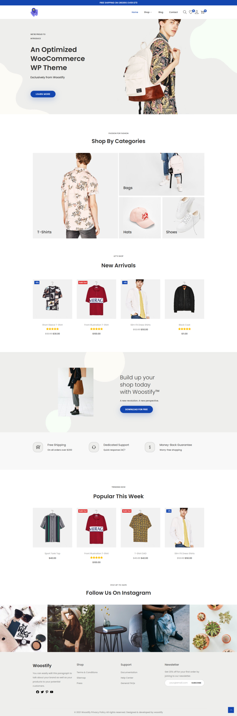 Modern e-commerce homepage layout preview - PromIQ