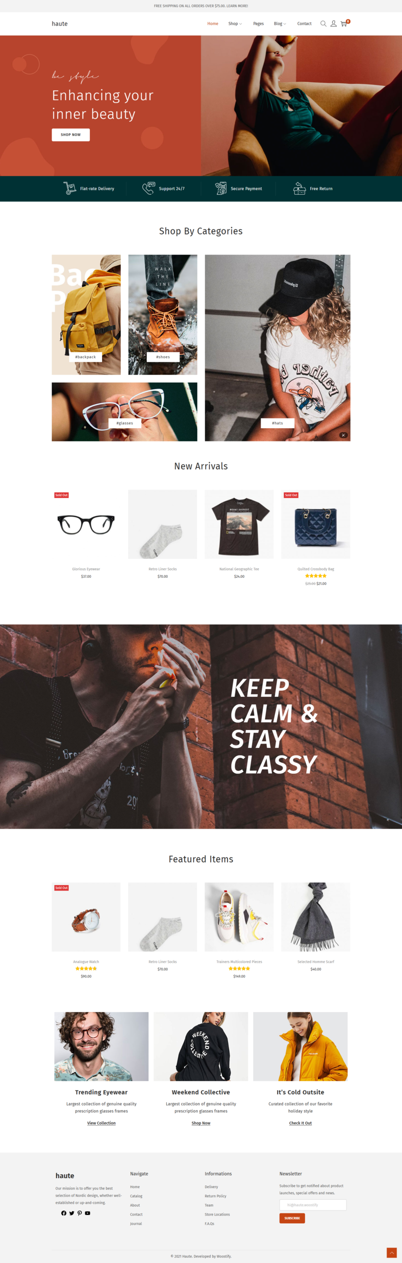 Minimalist product catalog website layout preview - PromIQ