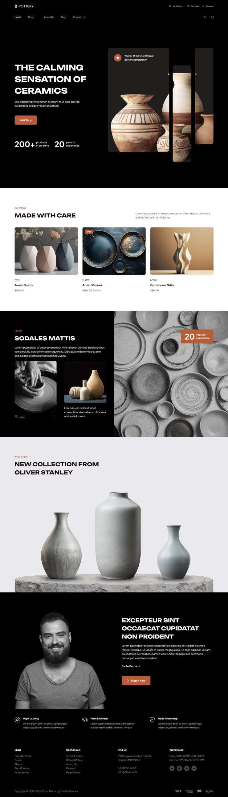 pots website homepage layout - PromIQ