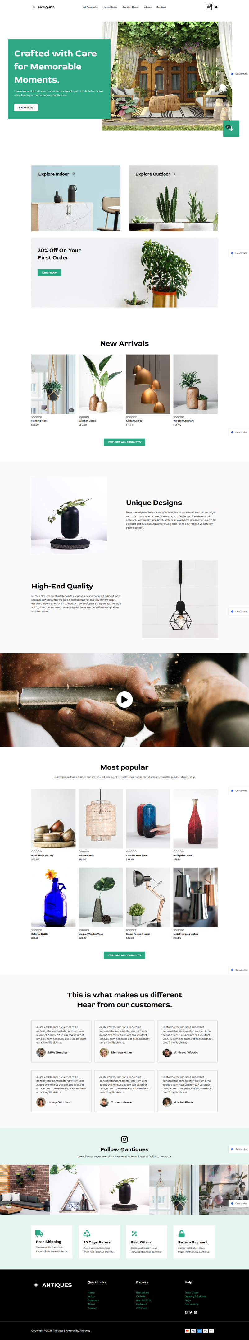 E-commerce product grid page layout preview - PromIQ