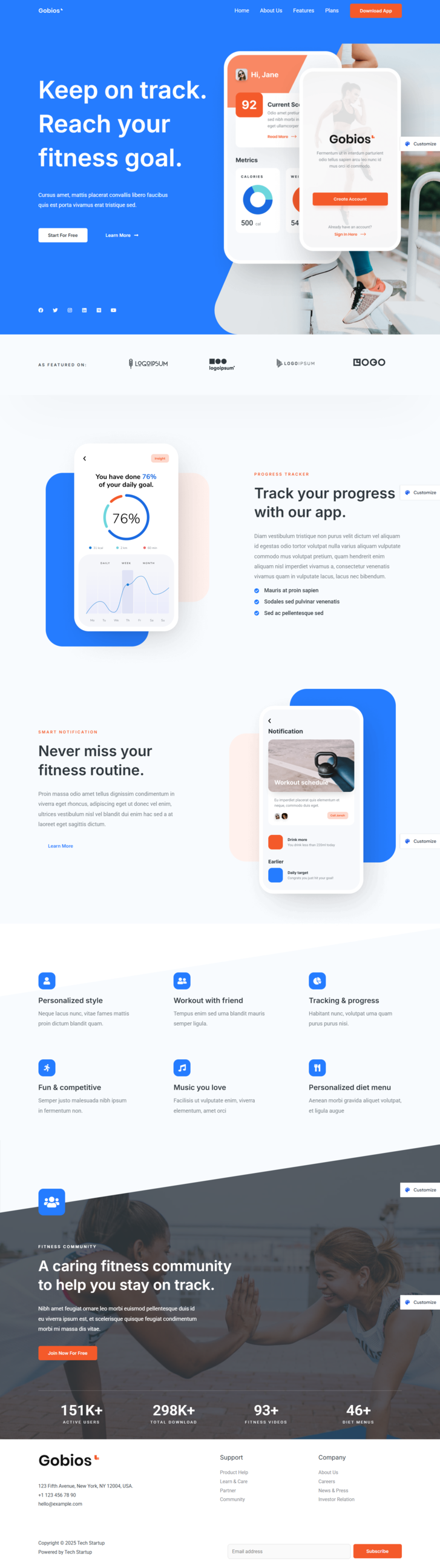 Tech gadgets e-commerce website design mockup - PromIQ