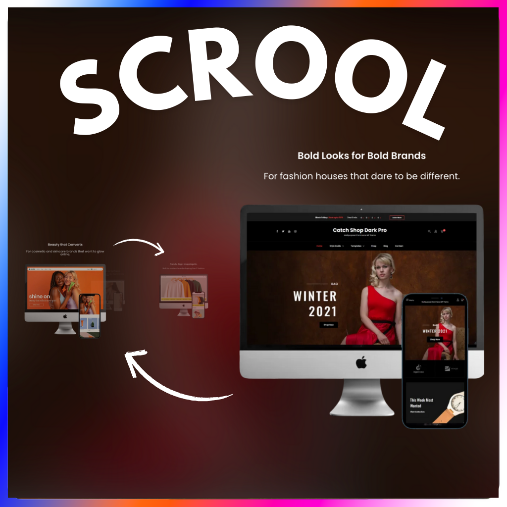 Website scrolling product gallery - PromIQ
