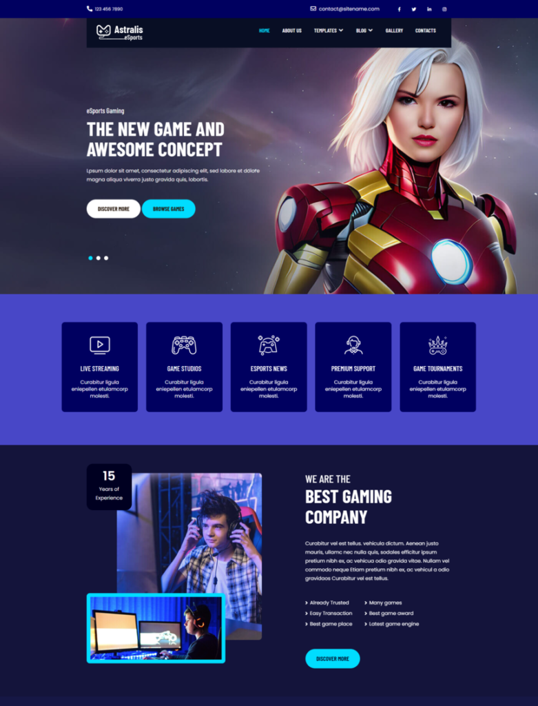 Superhero merchandise e-commerce homepage mockup - PromIQ
